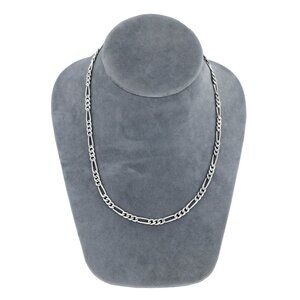 Milano Sold Shiny Sterling Silver Link Chain Necklace 18 inch